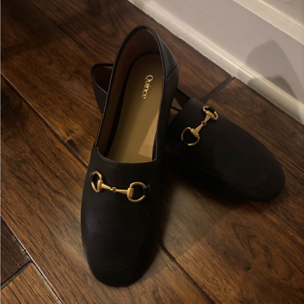 Quince Italian Leather Horsebit Loafers – Black – Women’s US 10 – NWOT